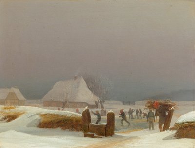 Winter Landscape from Funen by Wilhelm Bendz